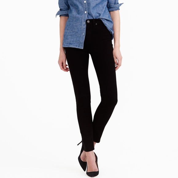 J. Crew Black High Rise Toothpick Skinny Jeans 30